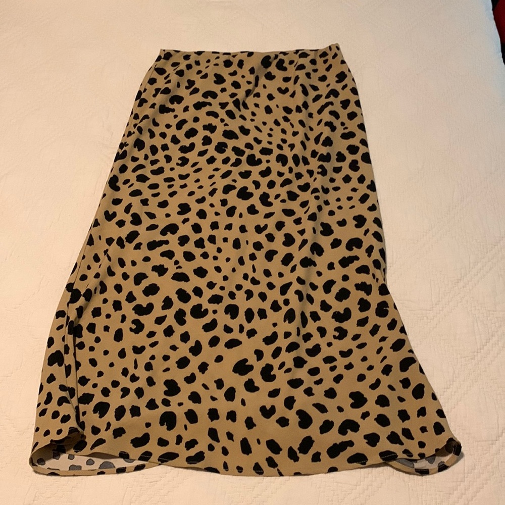 Rachel Zoe Cheetah midi skirt